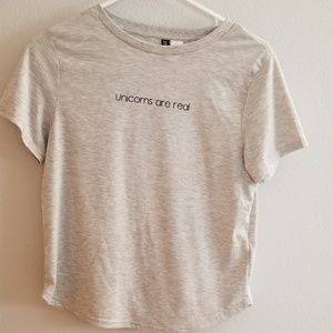 H&M unicorn crop top